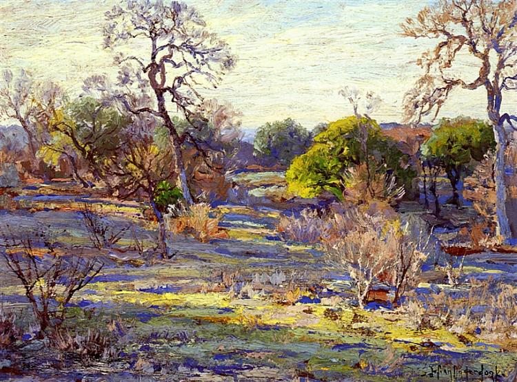 Late Afternoon, Alamo Heights, San Antonio, Texas, 1922 - Robert Julian Onderdonk