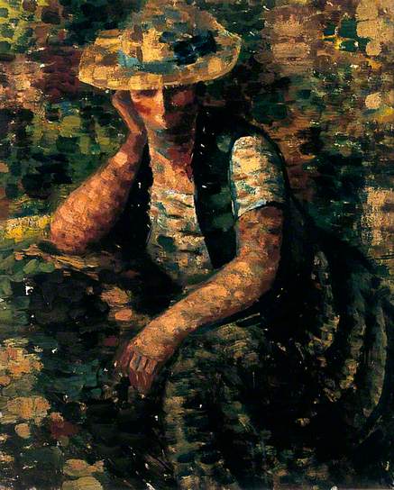 Woman in a Straw Hat, 1920 - Roger Bissière