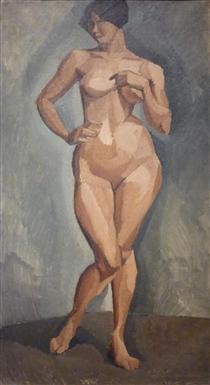 Standing nude from the front - Roger de La Fresnaye