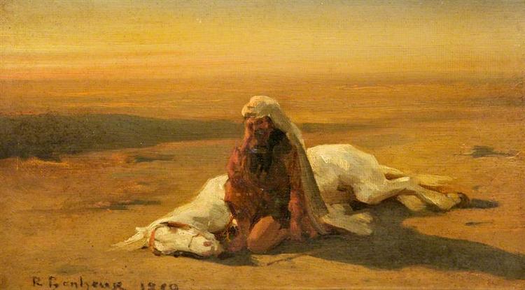 Árabe e um Cavalo Morto, 1852 - Rosa Bonheur