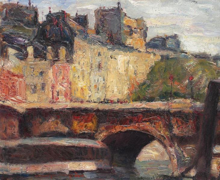 Bridge over Seine, 1932 - Rudolf Schweitzer-Cumpana