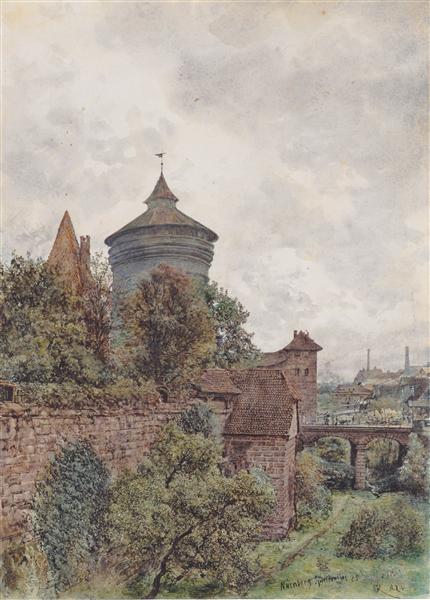 The Spittler in Nuremberg, 1856 - Rudolf von Alt