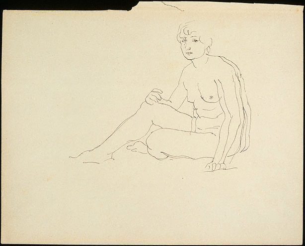 Seated female nude - Rupert Bunny