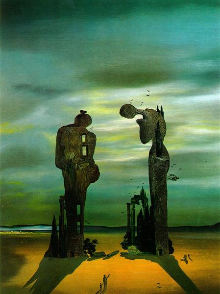 Archeological Reminiscence Millet's Angelus, 1935 - Salvador Dalí