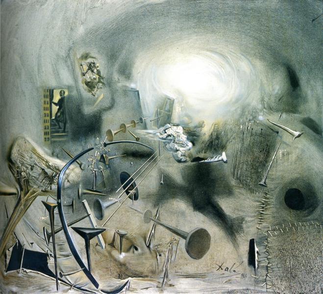 Portrait of Juan de Pareja Adjusting a String on His Mandolin, 1960 - Salvador Dalí