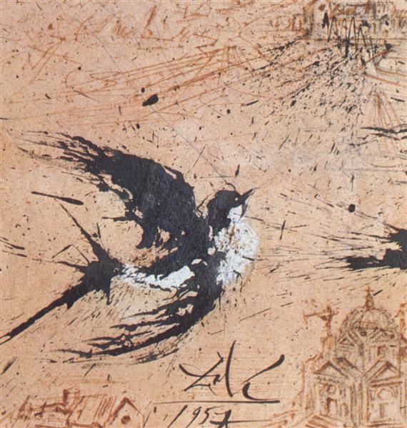 Swallow, 1957 - Salvador Dali