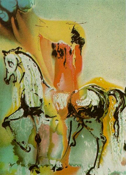 The Christian Knight (Dali's Horses), 1971 - Сальвадор Дали