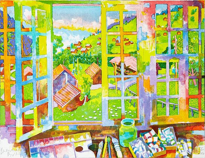 Blick aus dem Atelierfenster - Samuel Buri