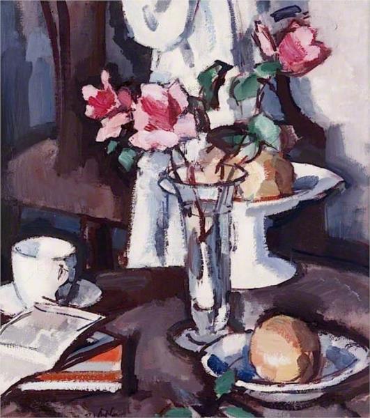 Still Life, Red Roses, 1931 - Сэмюэл Пепло