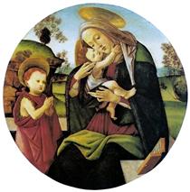Virgin and Child with the Infant St. John the Baptist - Сандро Боттічеллі