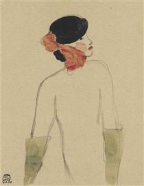 Lady with Gloves - Sanyu