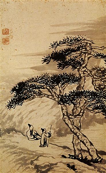Conversation at the edge of the void, 1698 - 石濤