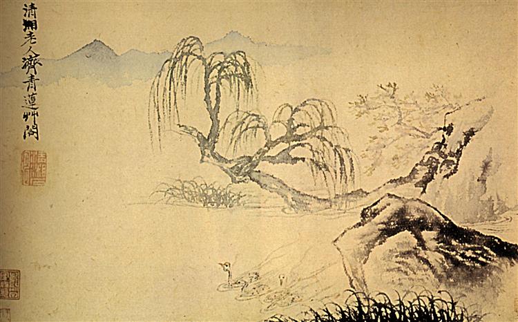Ducks on the river, 1699 - Shitao