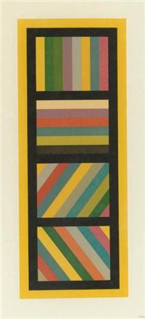 Bands of Color in Four Directions - Sol LeWitt
