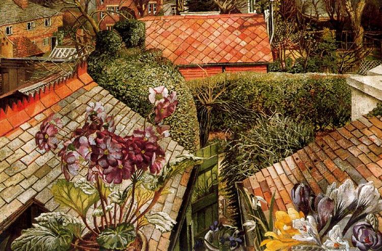 Flowers in a Window (Cookham), 1938 - Stanley Spencer