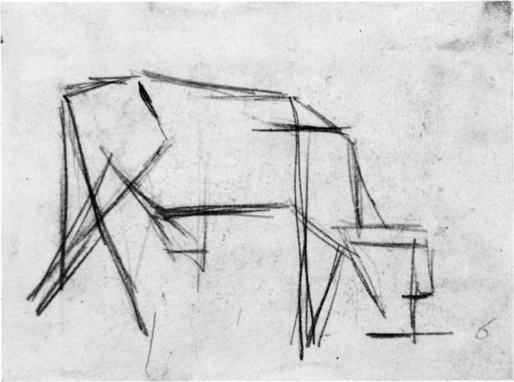 Composition (The Cow), c.1917 - Тео ван Дусбург