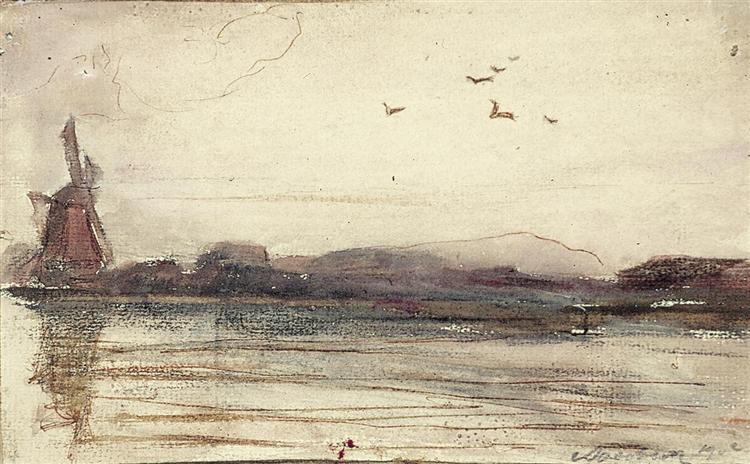 River Landscape with mill, 1931 - 特奥·凡·杜斯伯格