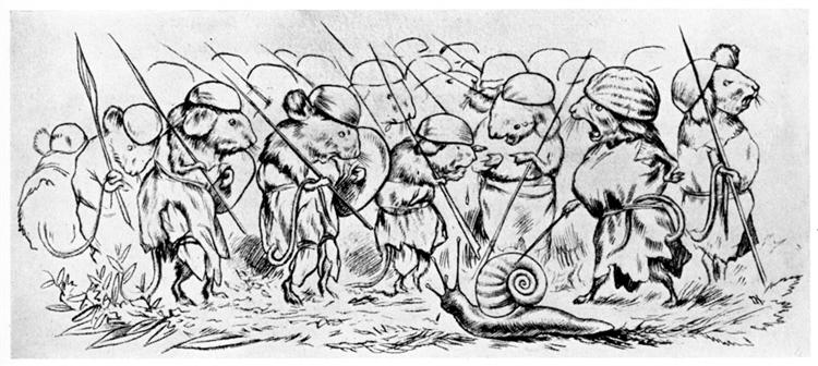 Krigen Mellom Froskene Og Musene 06, 1885 - Theodor Severin Kittelsen