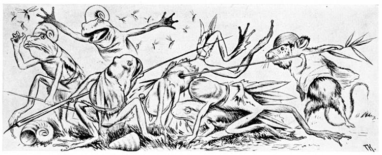 Krigen Mellom Froskene Og Musene 09, 1885 - Theodor Severin Kittelsen