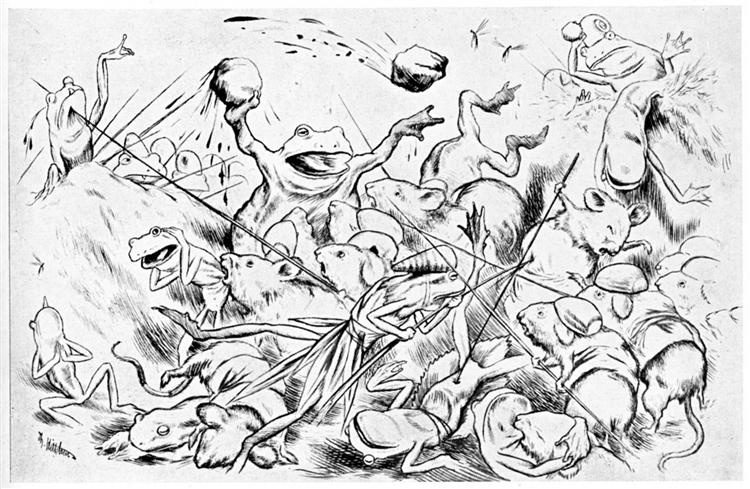 Krigen Mellom Froskene Og Musene 10, 1885 - 蒂奥多·吉特尔森