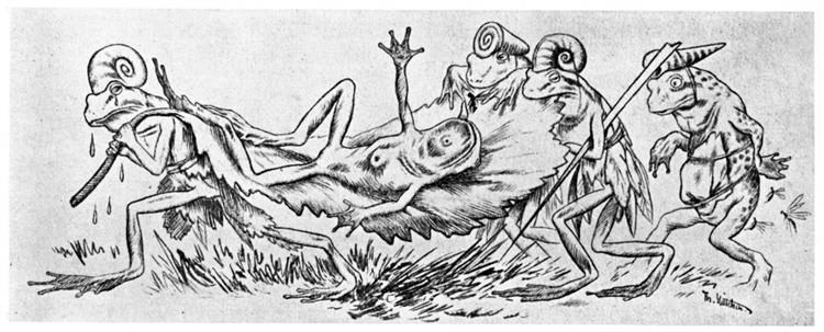 Krigen Mellom Froskene Og Musene 11, 1885 - Theodor Severin Kittelsen