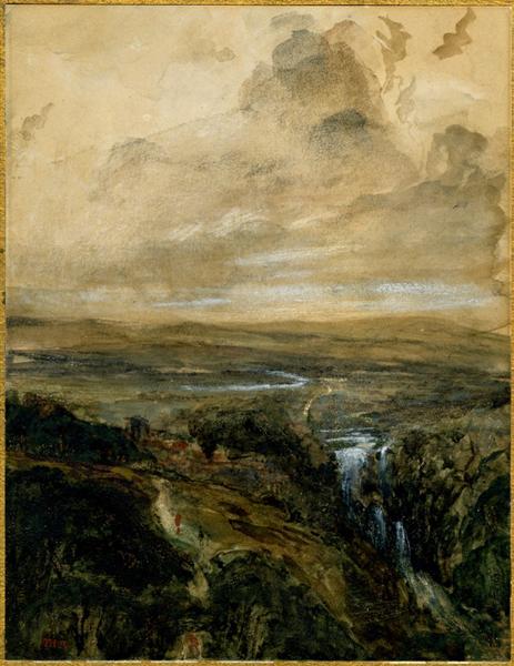 Landscape in the Auvergne, c.1830 - Теодор Руссо