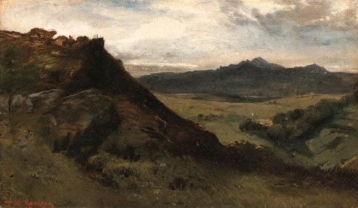 View of mountains, Auvergne, c.1830 - Теодор Руссо