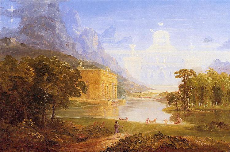 Study for The Pilgrim of the World on His Journey, 1846 - 1848 - Thomas Cole