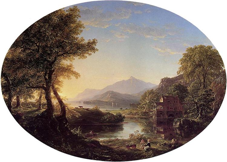 The Old Mill at Sunset, 1844 - Томас Коул