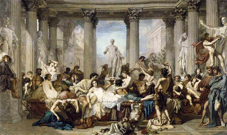 Romans in the Decadence of the Empire, 1844 - 1847 - Thomas Couture