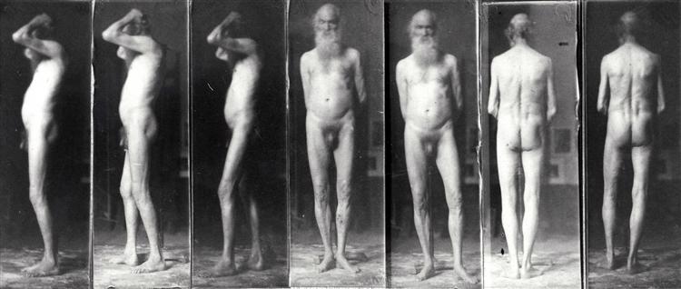 Portrait of an old man in the nude, c.1885 - 湯姆·艾金斯