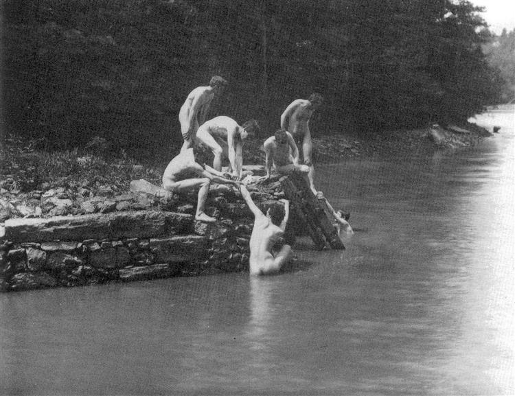 Study for The Swimming Hole, 1884 - Томас Икинс