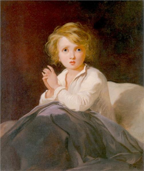 Child in Bed, 1854 - Thomas Sully
