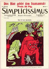 Cover illustration for the magazine Simplicissimus - Thomas Theodor Heine