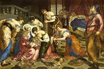 El nacimiento de Juan el Bautista - Tintoretto