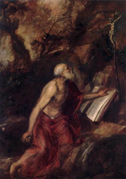 St Jerome, 1570 - 1575 - Тиціан