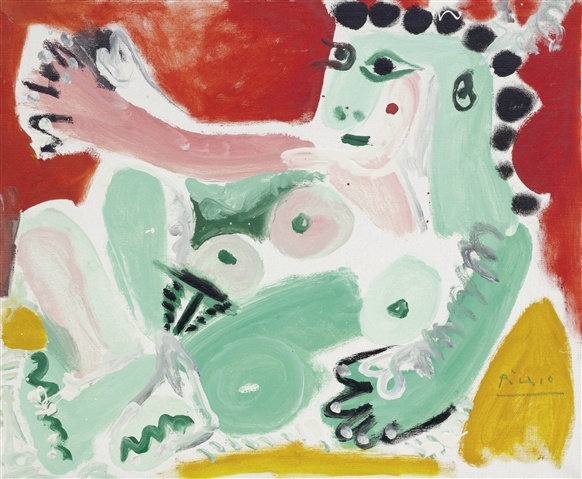 Сидяча оголена з подушками (Жаклін), 1964 - Пабло Пікассо