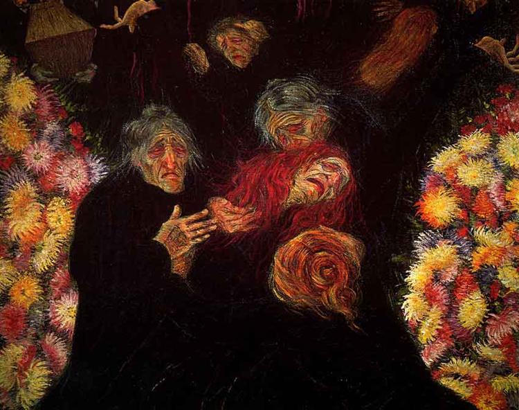 Mourning, 1910 - Умберто Боччоні
