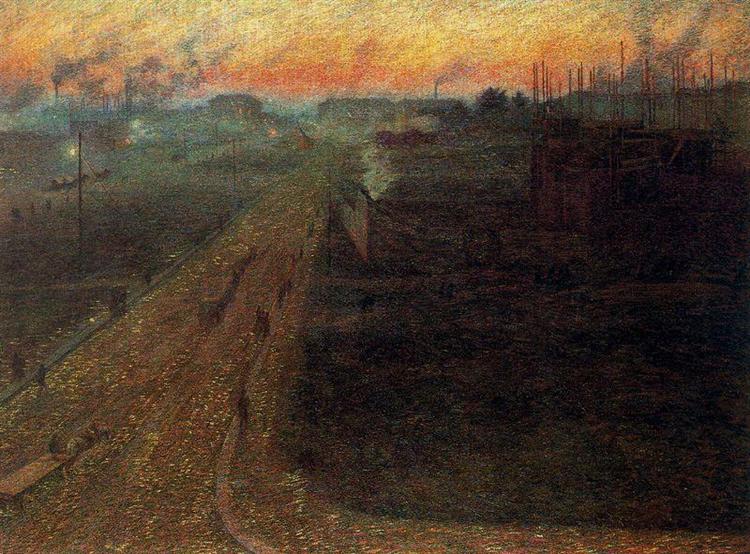 Twilight, 1909 - Умберто Боччоні