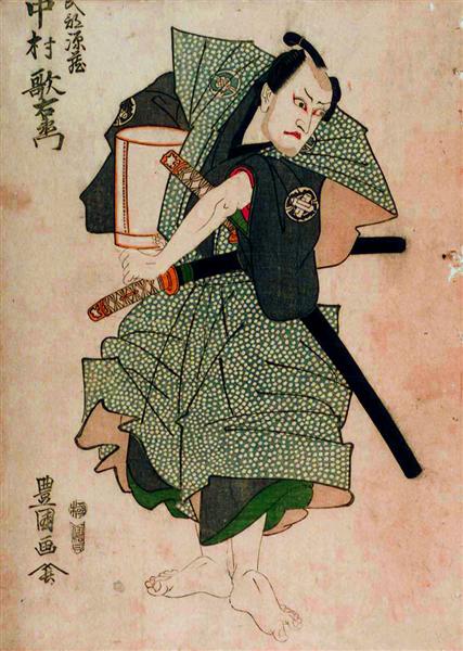Utaemon Nakamura III as Genzō Takebe by Toyokuni Utagawa I, c.1801 - Утаґава Тойокуні