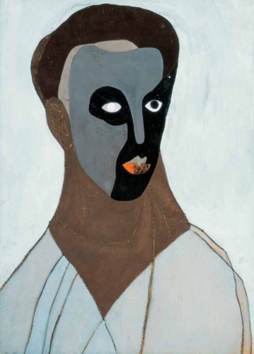 Self-Portrait in a Mask, 1935 - Lajos Vajda