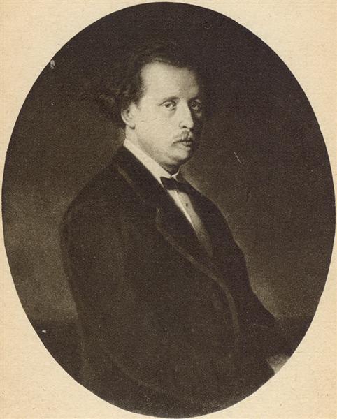 Portrait of Nikolai Rubinstein, 1870 - Василь Перов