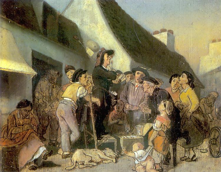 Продавец песенников. Эскиз, 1863 - Василий Перов