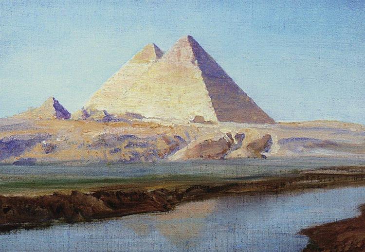 Большие пирамиды Хеопса и Хефрена, 1899 - Василий Поленов