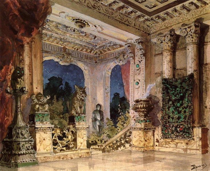 Hall in the Magic Castle, c.1883 - Wassili Dmitrijewitsch Polenow
