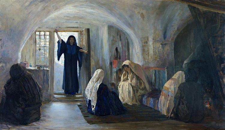 Ushered in a tearful joy, c.1900 - Wassili Dmitrijewitsch Polenow