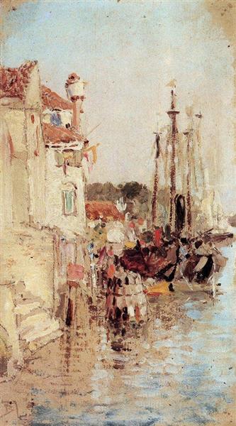 Венеция. Каналы., c.1895 - Василий Поленов