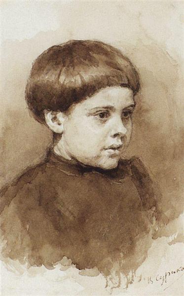 Portrait of O. V. Surikova, c.1885 - Vasily Surikov