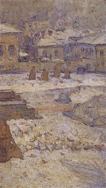 Square in front of the Museum of Fine Arts in Moscow - Vasili Súrikov