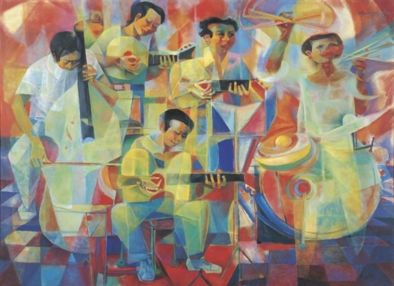 The musicians - Vicente Manansala